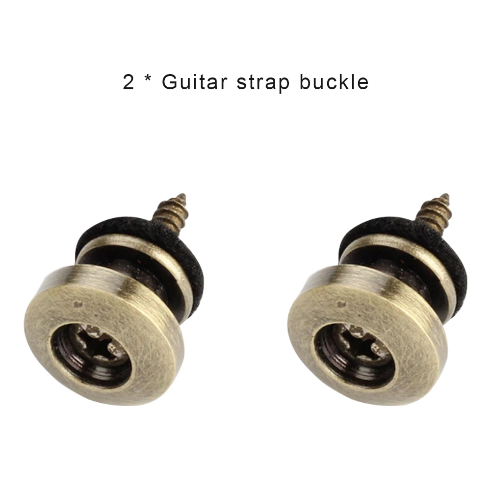 2Pcs Guitar Screw End Pin Mushroom Head Guitar Strap Lock Guitar Fixator Adjustable Metal Musical Instruments Accessories