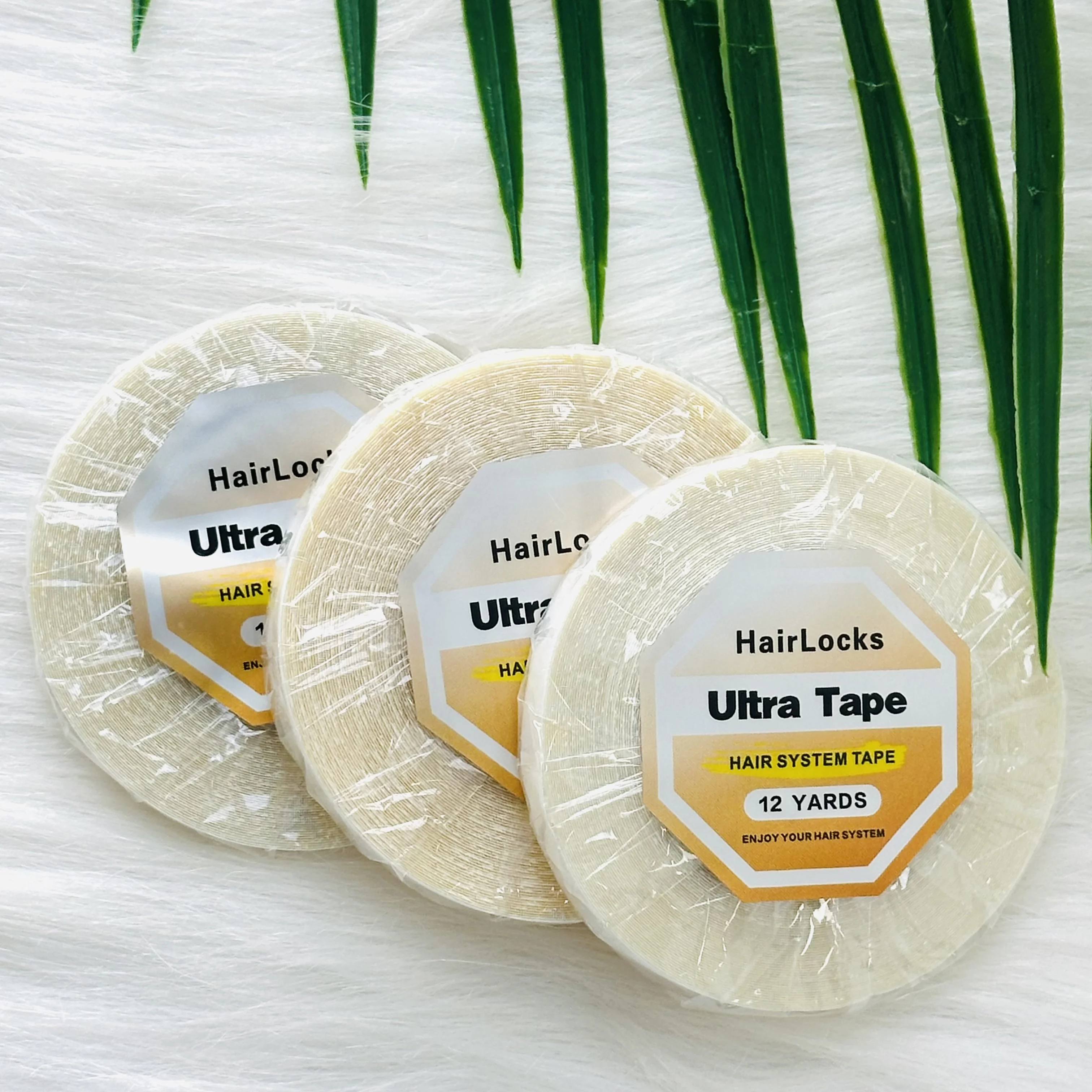 0.8/1.0/1.2/2cm width 12 yards longth white wig glue tape Strong Hold double-sided tape lace front tape hair tape wig tape