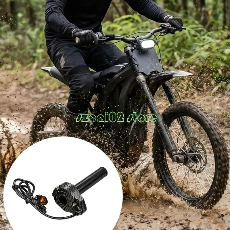 400B Smooth Control Ergonomic Motorcycle Throttle Handle For X S Electric Bike Easy To Install And Weather Resistant