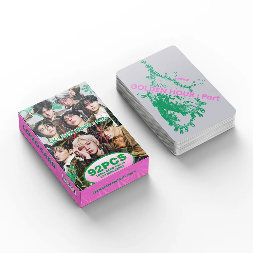 92 Small Cards Korean Boy Group New Album GOLDEN HOUR Part.5 Merchandise Photo Cards Stickers LOMO Card Gifts