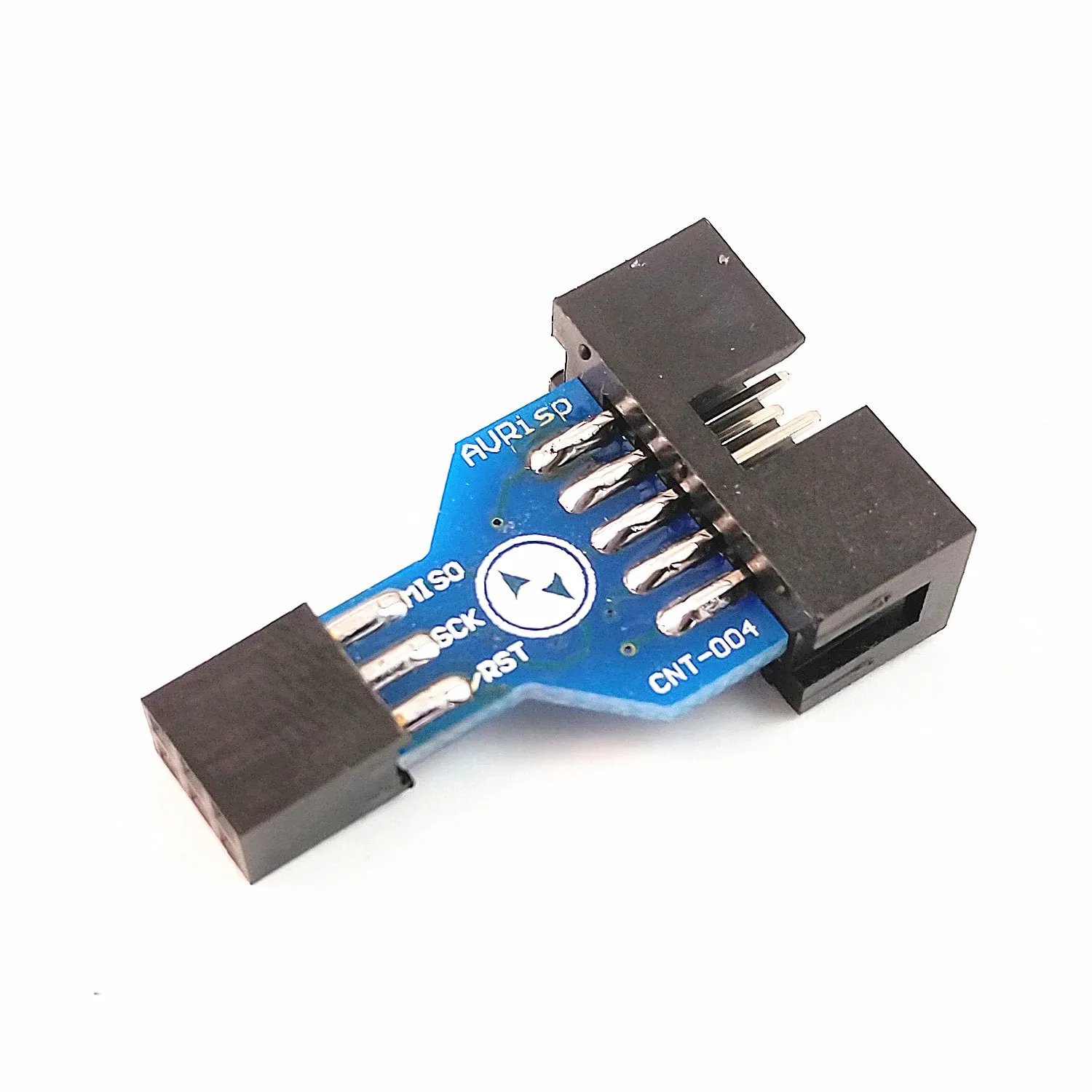 10Pin to 6Pin Standard converter block Adapter Board used for AVRISP MKII USBASP STK500 a collection of three versions Blue