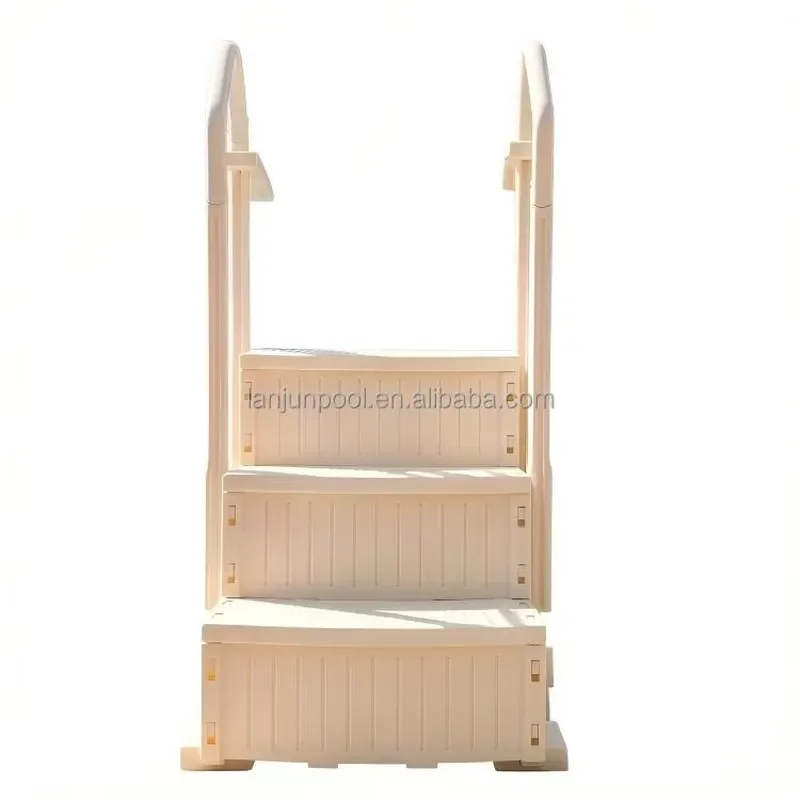 Heavy Duty Plastic Pool Ladder with Handrails Non Slip Steps for Above Ground Swimming Pools Safe Entry Exit Stair Non Slip