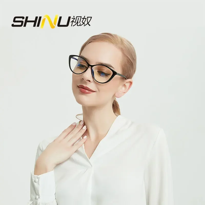 SHINU Color Blind Glasses for Women with Red-Green Blindness Cat eyes full frame eyeglasses color blind sunglasses Daltonism