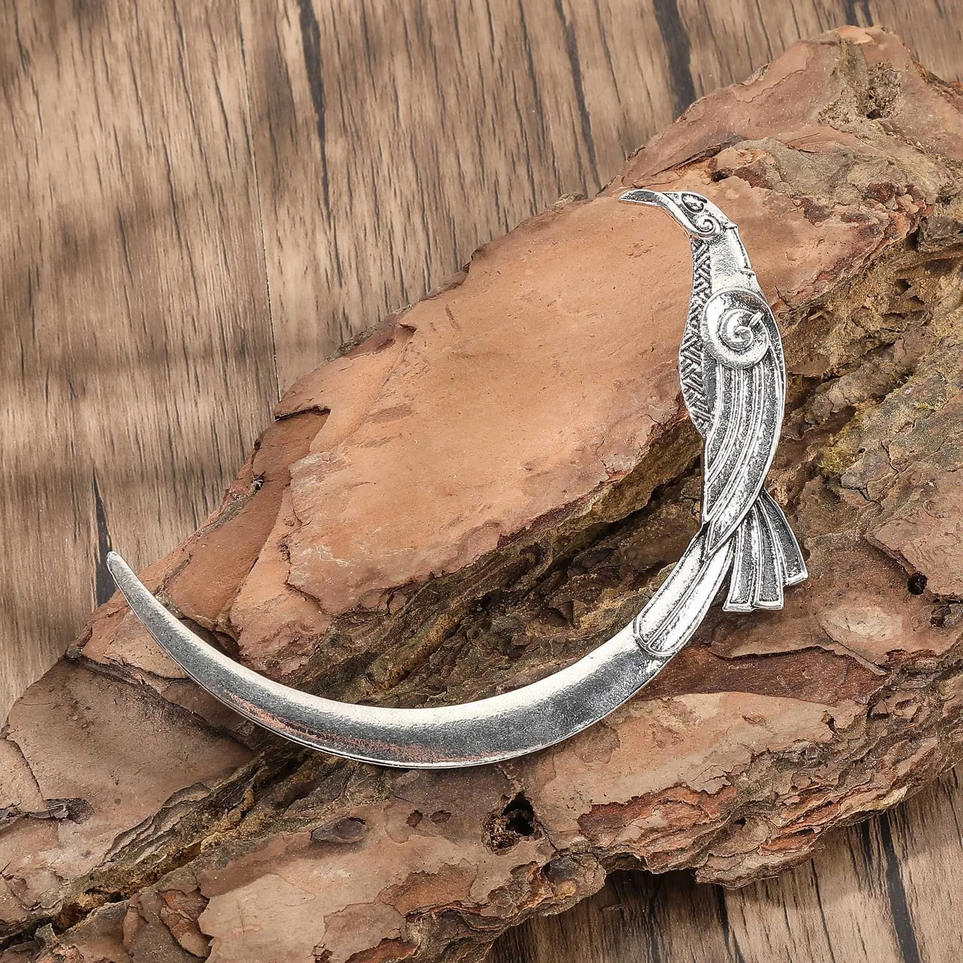 1 قطعة تصميم المتخصصة الهلال على شكل الطيور تصميم جوفاء المرأة سبيكة مشبك شعر مبالغ فيه شخصية لعب الأدوار أغطية الرأس الطرف #1