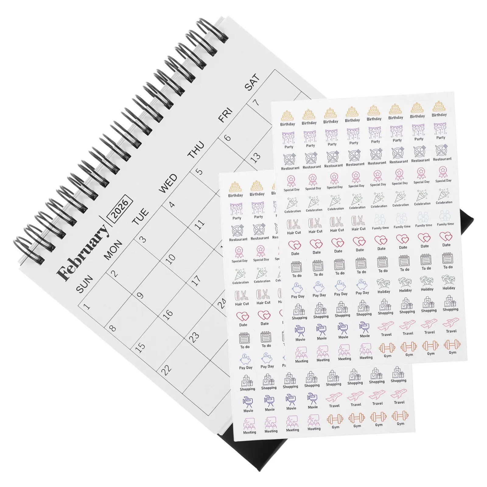 

2026 Table Calendar Mini Desktop Planner Foldable Stand Up Design Thick Paper Bleed-Proof Daily Scheduler for Office Home