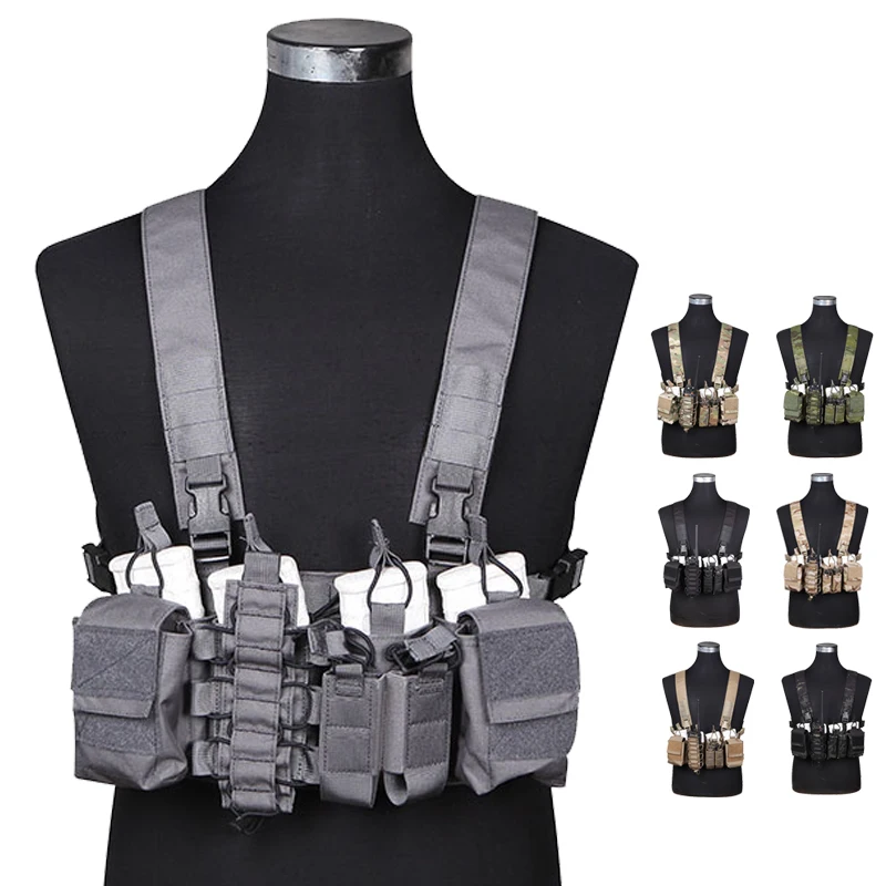 Emersongear タクティカルチェストリグ D3CR ラピッドアサルトアーマー 5.56 トランシーバーポーチエアガン狩猟キャリアベストコンバットベスト