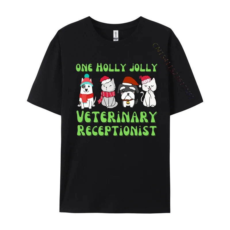 Vet Christmas Dog Veterinarian Veterinary Receptionist Admin T-Shirts Fashion Funny Cotton Short Sleeves T Shirts