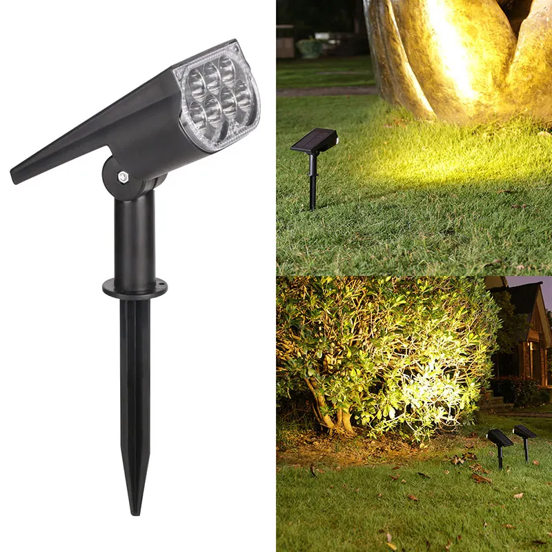 2/7 LED-buitenspots op zonne-energie, 150 ° Verstelbare wandlamp, waterdichte gazonverlichting voor tuinterras, tuin, achtertuin, campingdecoratie