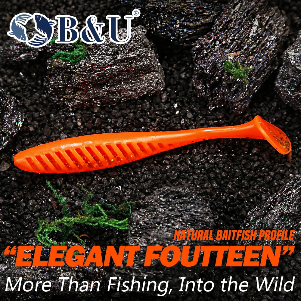 B&U Garnelen-Duft Paddle Tail Swimbait Weichplastik-Angelköder 75mm 100mm 120mm für Barsch, Hecht, Zander – Detail 3