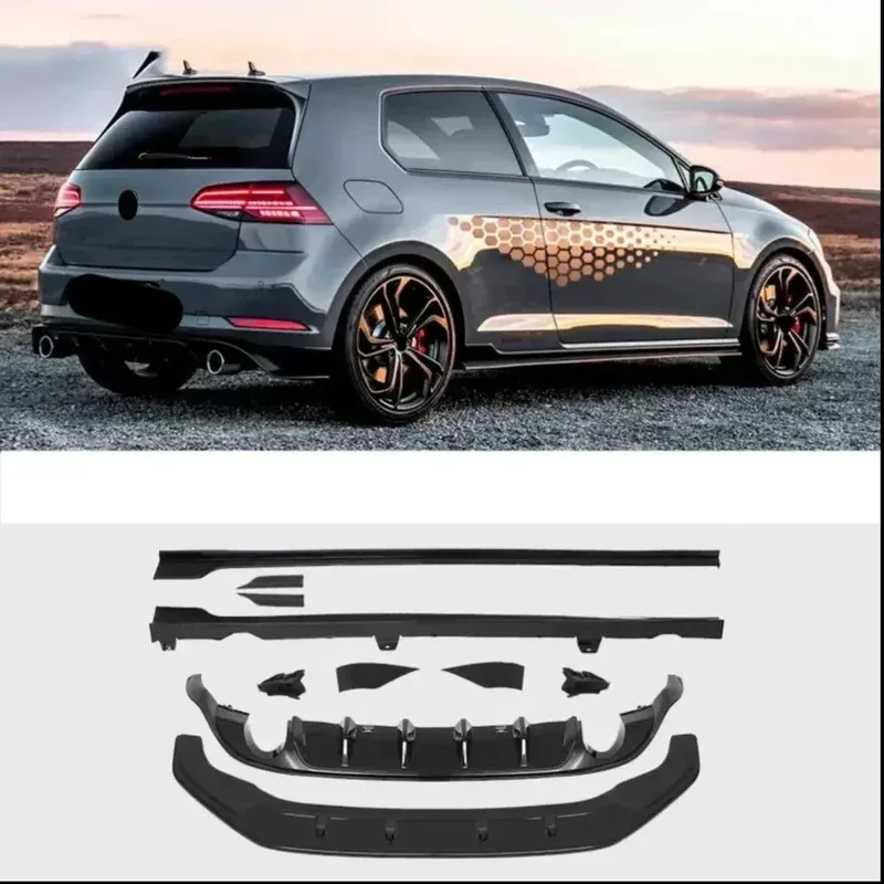 

Car Surround Body Kit Front bumper Side skirt rear lip Rear spoiler .5R