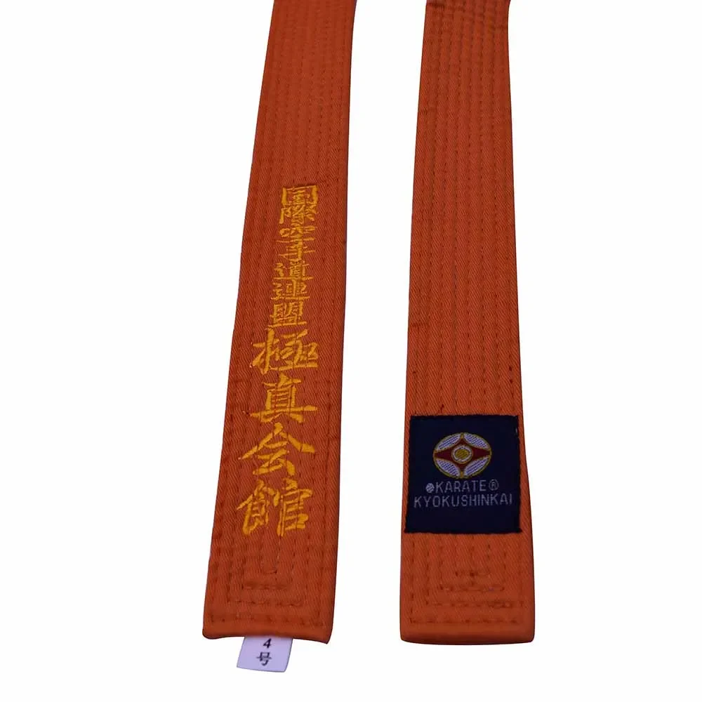 Kyokushin Karate Belt Karate Kyokushinkai Belts Japan Tokyodo Belts with Customized Embroidered Words Black Belt Karate