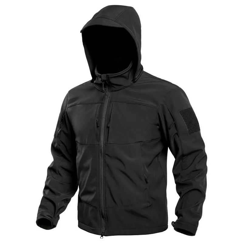 Immagine 6: Special Ops da uomo Tattico militare Soft Shell Giacca invernale foderata in pile caldo Cappotto con cappuccio staccabile Giacca a vento da snowboard per escursionismo