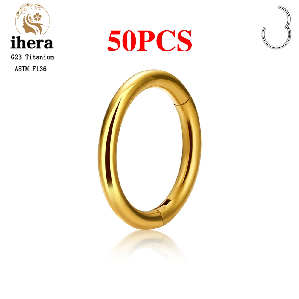 10/50PCS G23 Titanium Neusring Voor Vrouwen Piercing Sieraden Ronde Oorbel Hoepel 16/18/20G oor Tragus Kraakbeen Helix Lichaam Sieraden - afbeelding 1