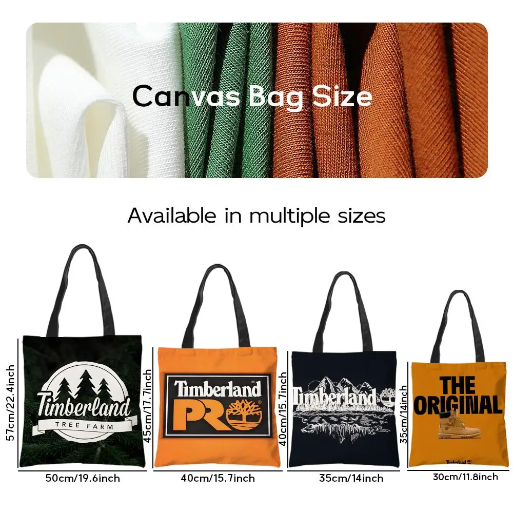 Outdoor Timber Work land Storage Bags Canvas Tote Bag - Festive Large Capacity Handbag for Picnic Travel Shopping