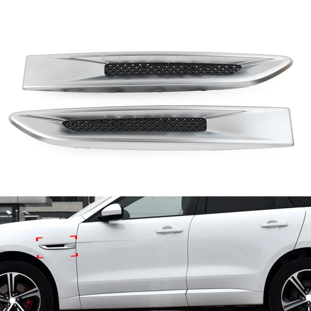 1Pcs Car Front Side Fender Air Vent Outlet Grille Trim For Jaguar XE F-Pace 2016-2020 For XF X260 2016-2021 T4A7769