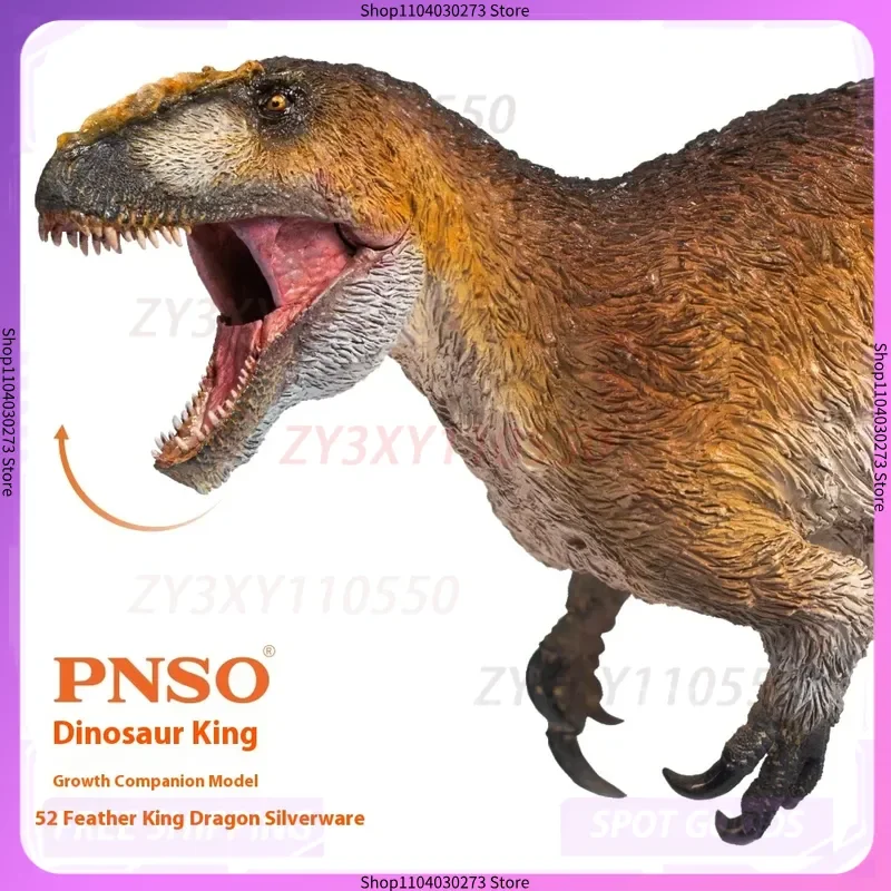 

PNSO серебряная посуда модель тираннозавра-компаньон для роста Коллекционная игрушка-фигурка короля динозавров Фигурки ручной работы ремесло