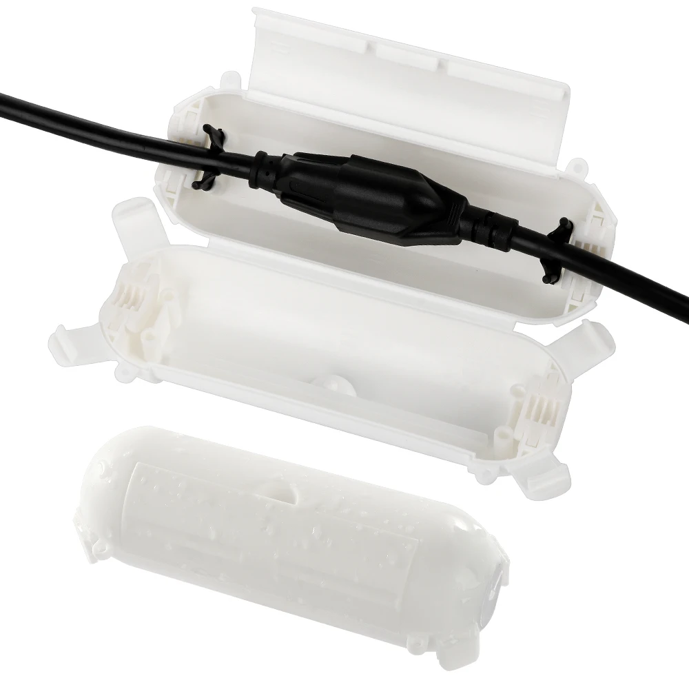 2 حزمة IP44 صندوق اتصال مقاوم للماء غطاء سلك تمديد خارجي للمقابس الخارجية/مخرج كهربائي/أضواء تزيين العطلة