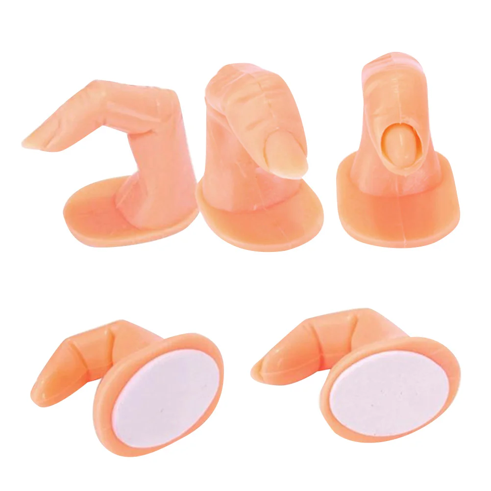 

False Fingers for Nail Manicure Training Hand Practice with Adhesive Model Acrylic Nails