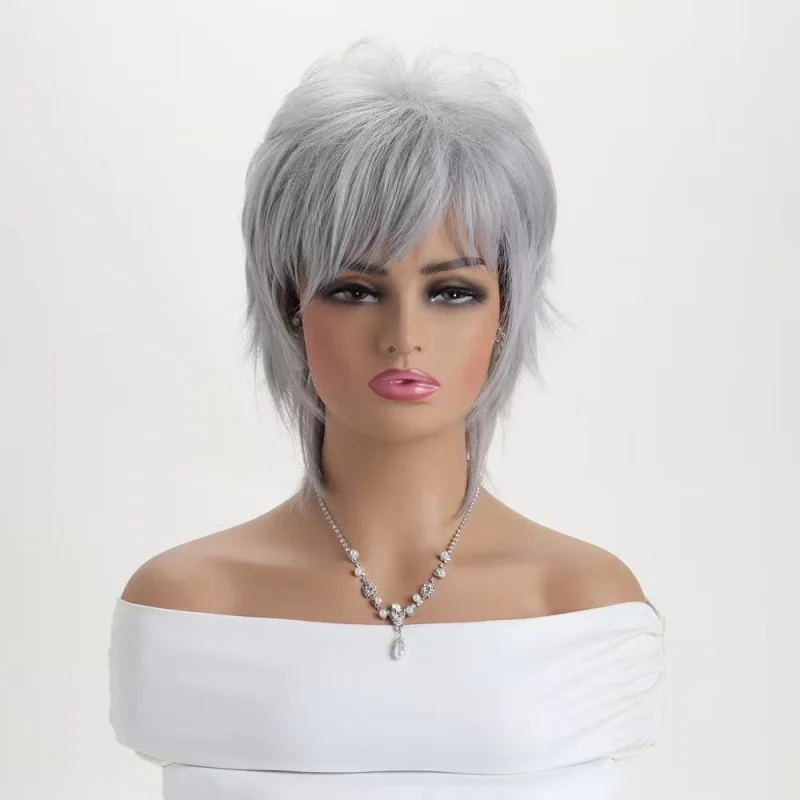 European and American fashion wigs, BOBO style, middle-parted bangs, wig cap without lace