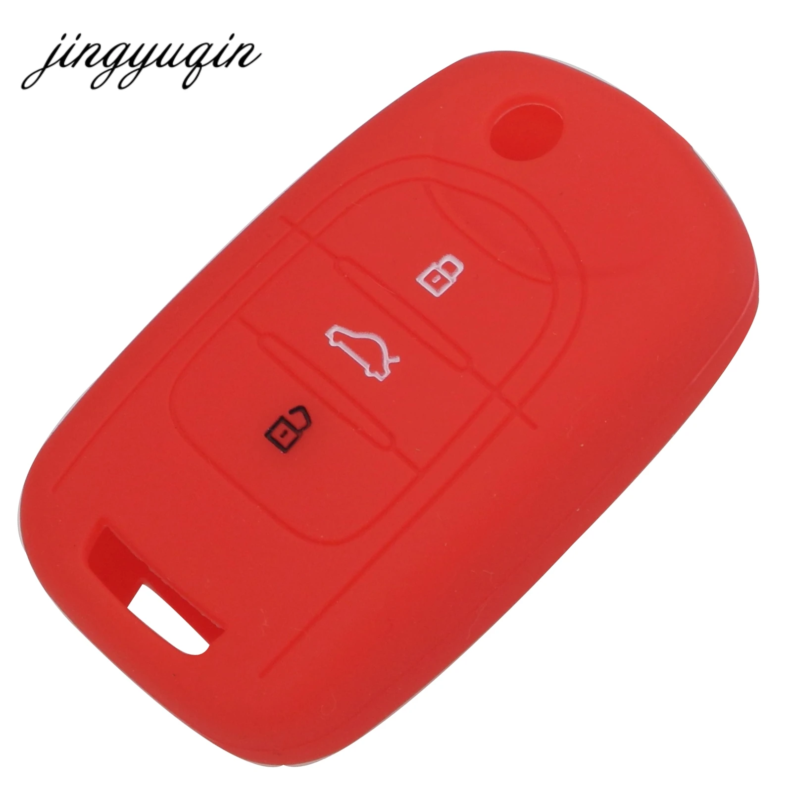 Jingyuqin Silikon Penutup Kunci Mobil untuk SGMW Wuling Hongguang S Makro Lampu S1 Auto Flip Lipat Kunci