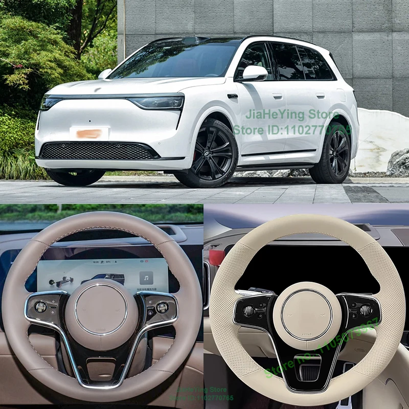 

Hand-Sewn Alcantara Non-slip Suede Nappa Leather Car Steering Wheel Cover Wrap for AITO M8 2025 Interior Accessories