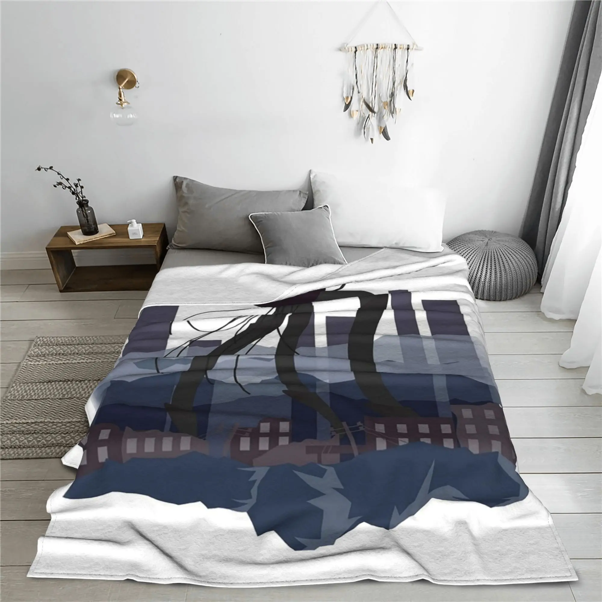 War of the Worlds Martian Tripod Blankets Soft Warm Flannel Throw Blanket Bedspread for Bed Living room Picnic Travel Home Couch