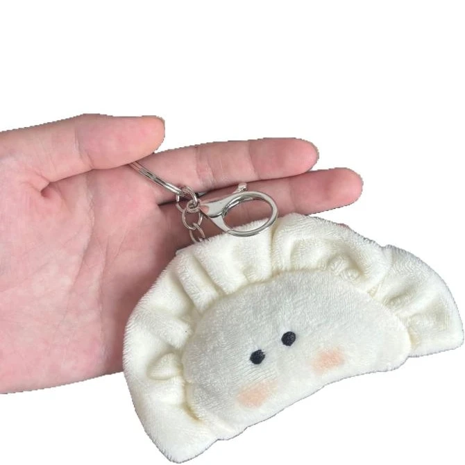 

Cute Plush Dumpling Pendant Keychain Soft Stuffed Keyrings For Boy Girl For Bag Decorations Plush Toys Student Accessories