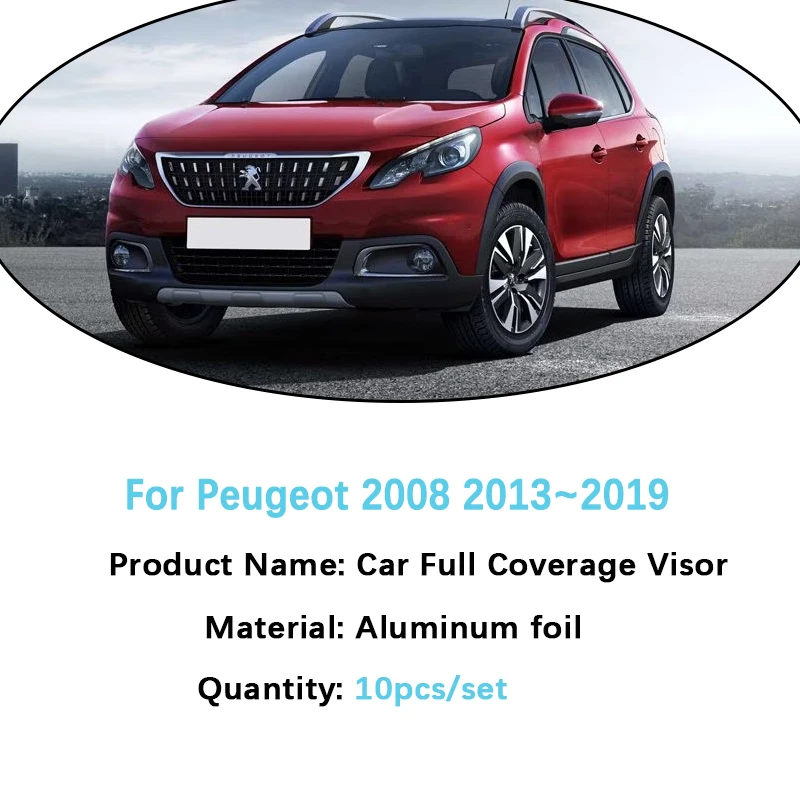 For Peugeot 2008 Accessories 2013 2014 2015 2016 2017 2018 2019 Car Windshield Sunshades Sun UV Protection Visor Car Accessories