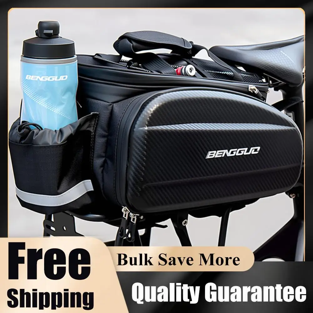 

Bicycle Trunk Pannier with Reflector & Shoulder Strap Saddle Seat Bag Carrier Bicycle Rear Seat Pouch for Bicycle Rear Rack