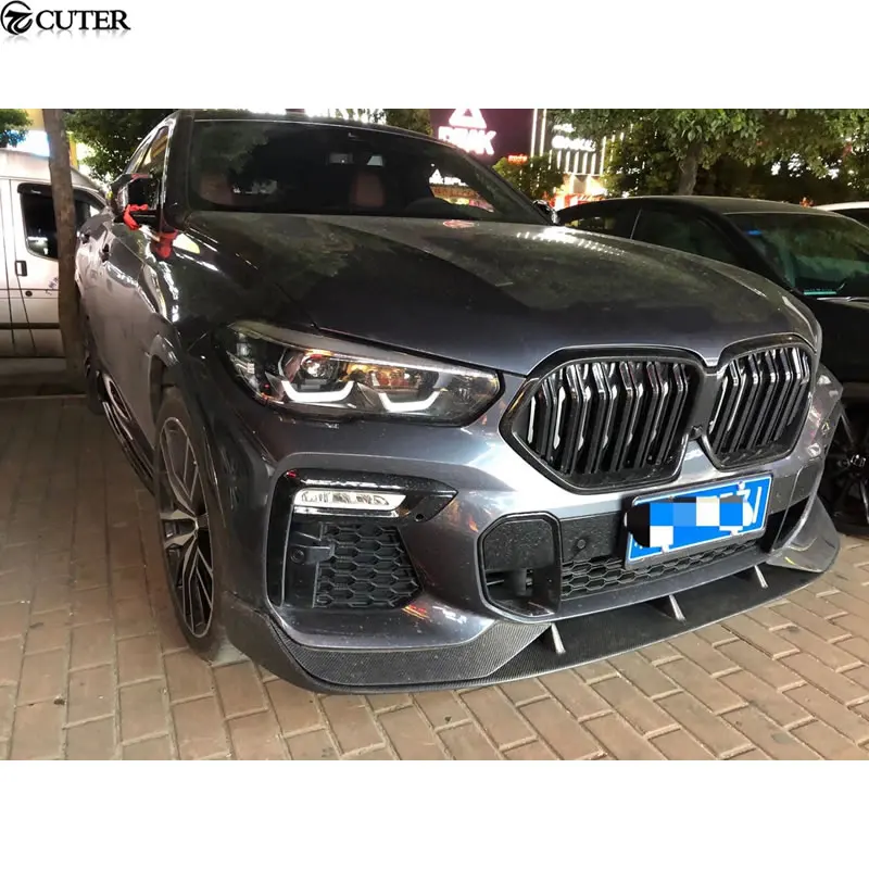 G06 X6 AC style Carbon Fiber Front Bumper Lip Rear Bumper Diffuser Splitter Side Skirts for Bmw G06 X6 Car Body Kit 2021