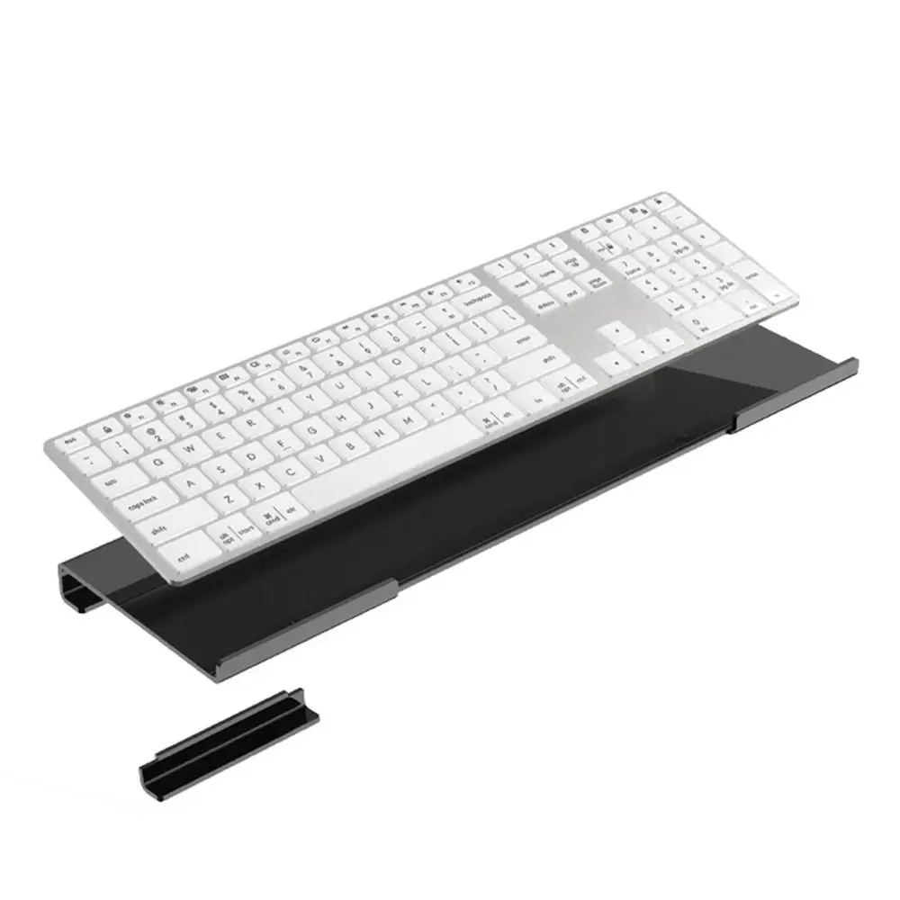 Soporte de acrílico transparente para teclado, soporte portátil y extraíble para teclado de ordenador, soporte ergonómico impermeable para teclado
