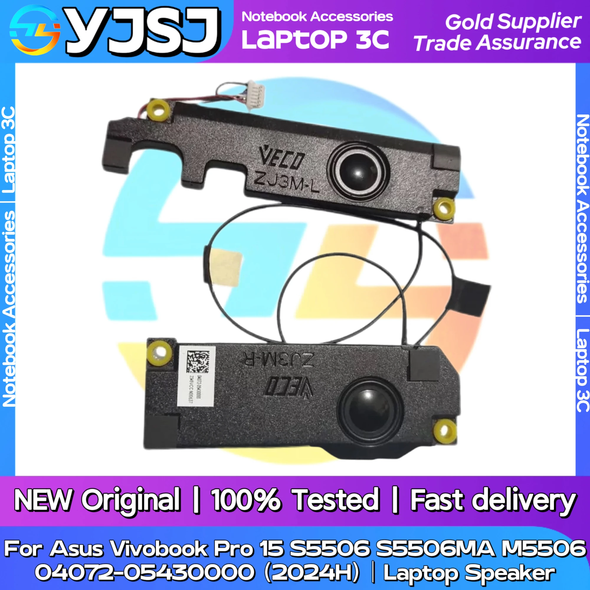 

New Original Laptop Notebook Audio Speaker For Asus Vivobook Pro 15 S5506 S5506MA M5506 04072-05430000 （2024H）