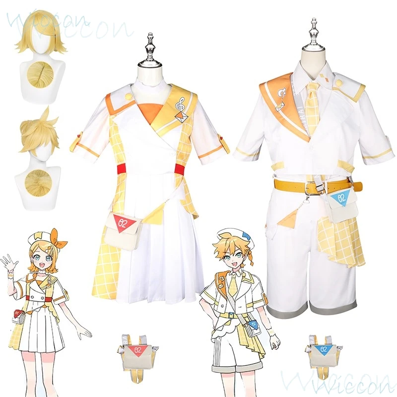 

Project Sekai VS Virtual Singer Twins Ren Len MAGICAL MIRAI 2024 Cosplay Costume Wig Dress Cosplay Uniform Halloween Set Clothes
