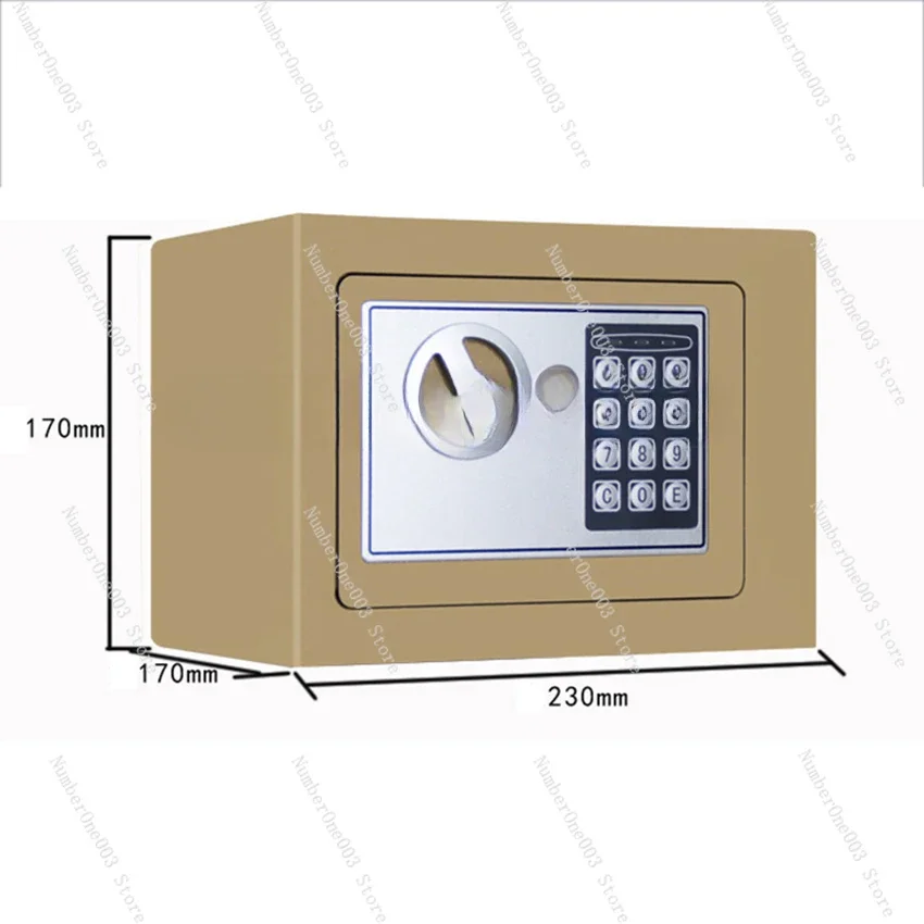 Safe Box Small Household Mini Steel Safes Money Bank Safety Security Box Keep Cash Jewelry Or Document With Key