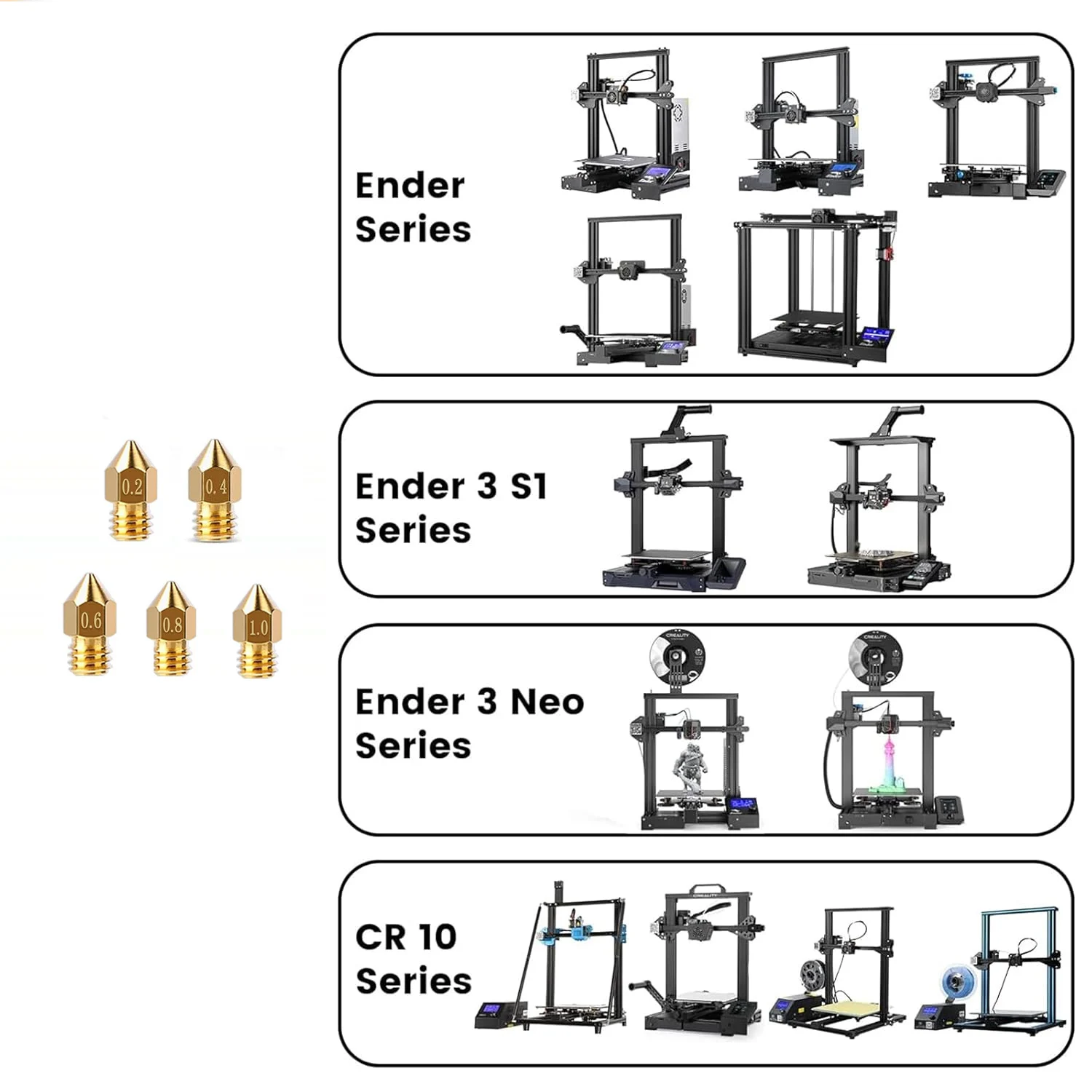 24PCS MK8 Nozzles 3… - image