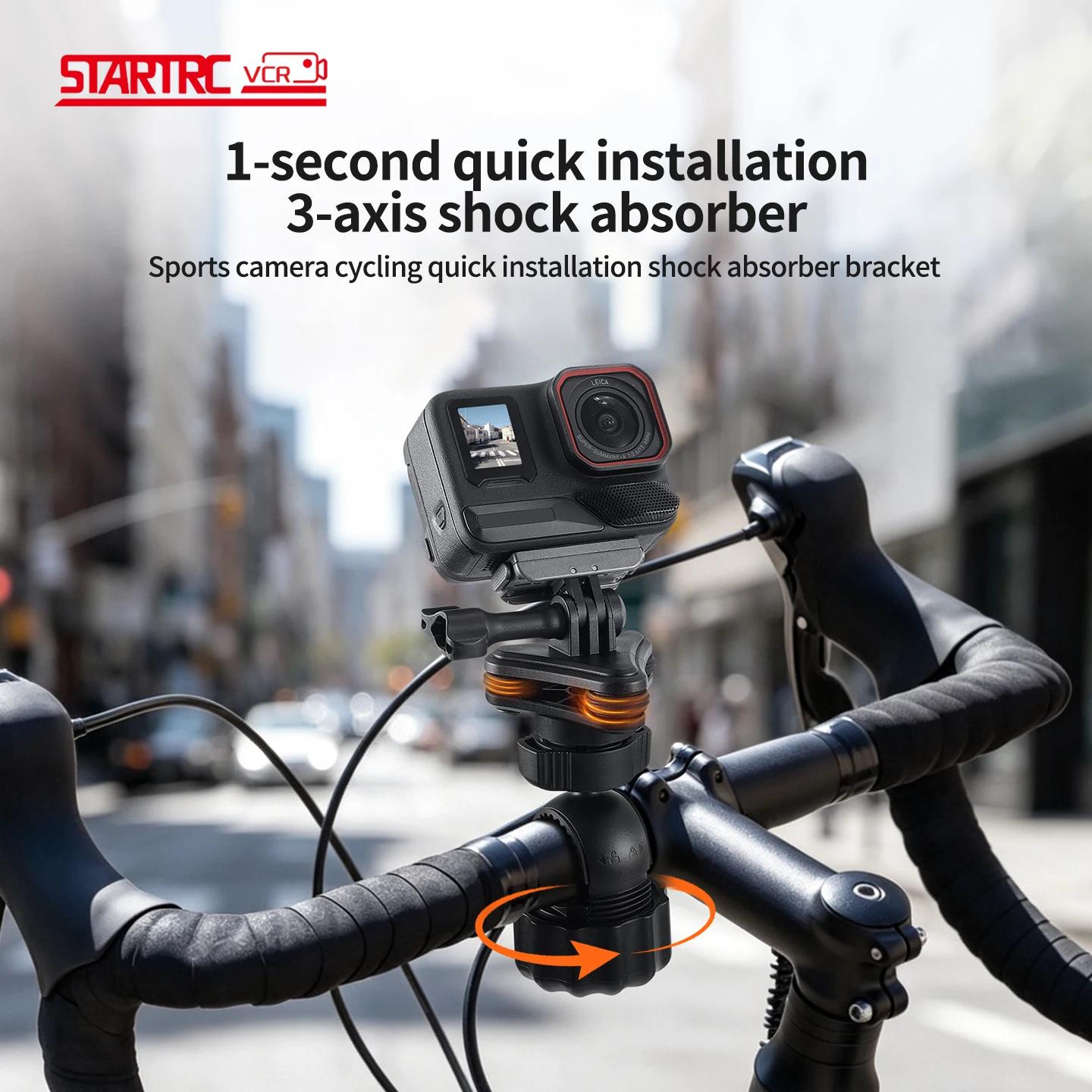 3 Axis Gimbal Stabilizer Bike Handlebar Anti-Shock Mount for GoPro 13 12 11 Insta360 DJI Osmo Action Camera Cycling Accessories