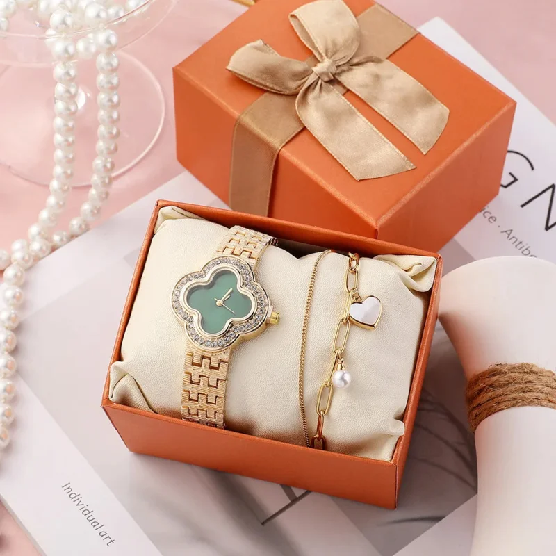 2025 New Ladies Holiday Birthday Gift Bracelet Watch Set AA