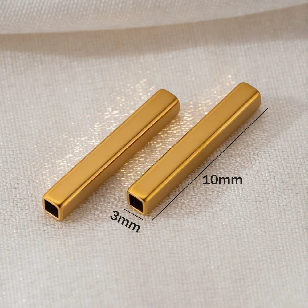 10pcs Stainless Steel Square L - Jewelry Making Youtube 评论和价格
