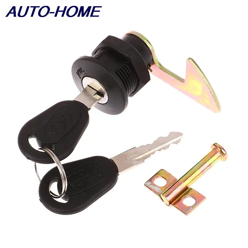 1Set (1 Lock+2 Keys+4 Metal hook) Electric Car Scooter Tail Box Lock Trunk Lock Accessories Motorcycle Rear Locks