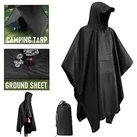 3 in 1 Outdoor Raincoat Hooded Sleeve Waterproof Rain Poncho for Outdoor Hiking Travel Fishing Climbing Poncho 우비