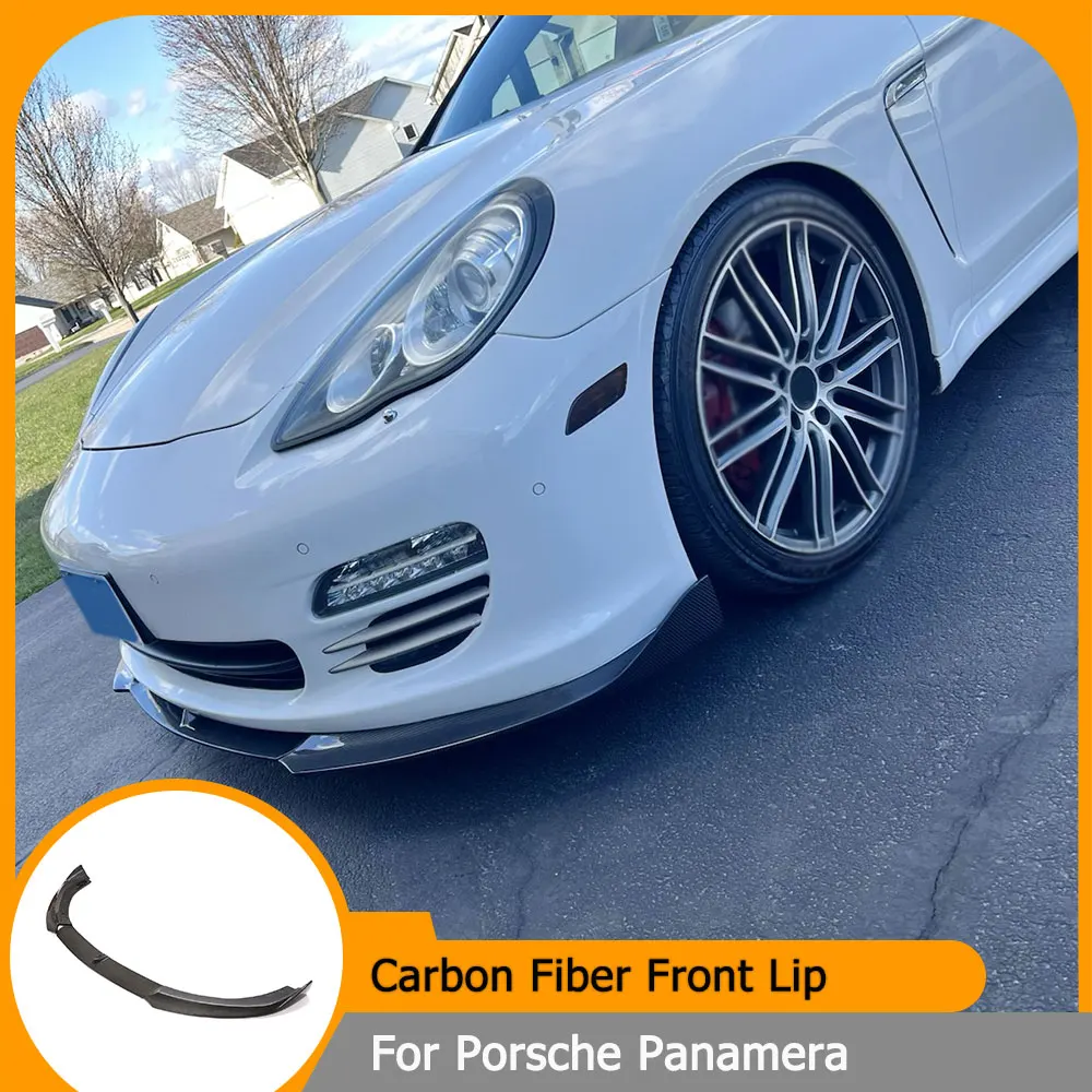 

Спойлер переднего бампера из углеродного волокна/FRP для Porsche Panamera 2010-2013, 3 шт., передний спойлер