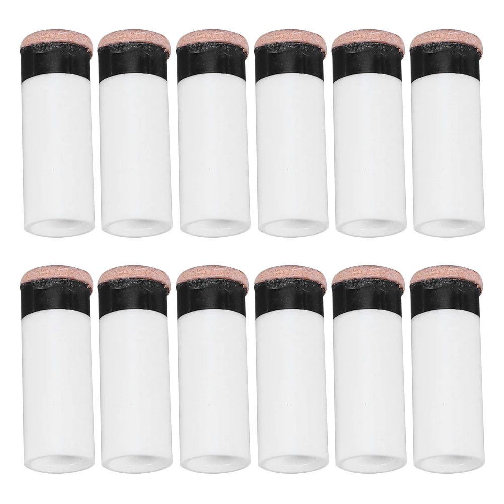 

12pcs Billiard Tips Replacement Set 12Mm Slip On Pool Cue Stick Tips Durable Repair Kit For Cue Stick Accessories Pool