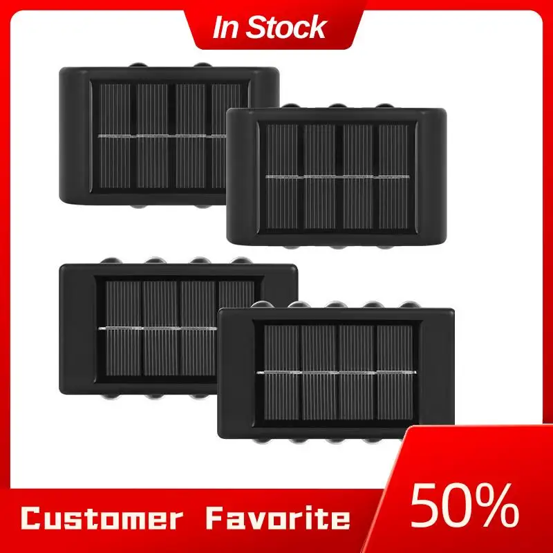 

4 Piece Outdoor Waterproof LED Solar Lamp Up And Down Luminous Lighting For Garden Balcony Yard Decor A