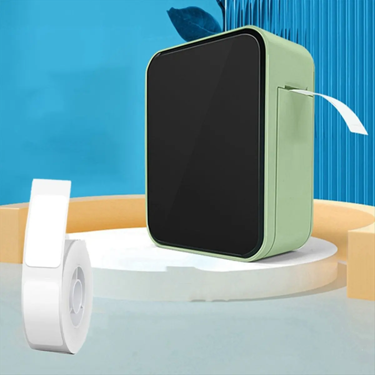 Efficient- P15 Wireless Label Printer Portable Bluetooth Thermal Label Maker Handheld Mini Machine with Adhesive Label Tape B