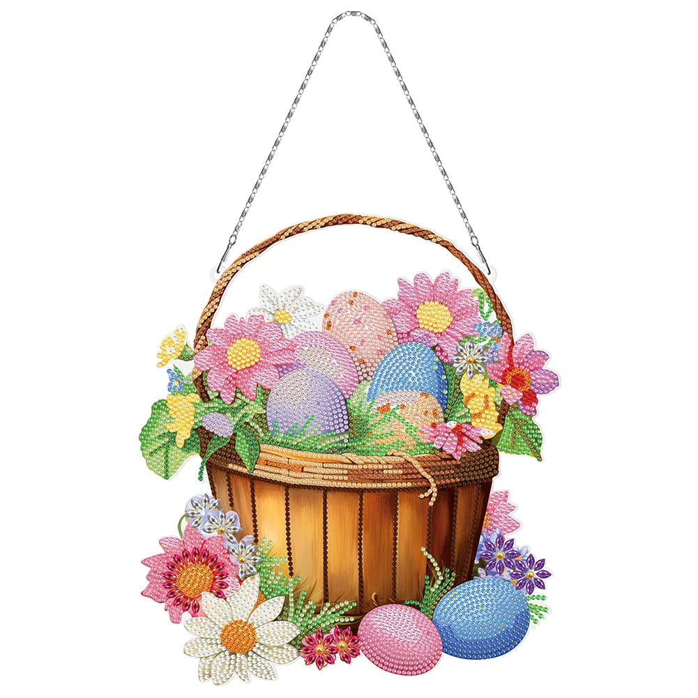 

Набор для алмазной вышивки 2D: Пасхальная тематика, плоские подвесные украшения, алмазные картины, подвески для окон, декор для дома