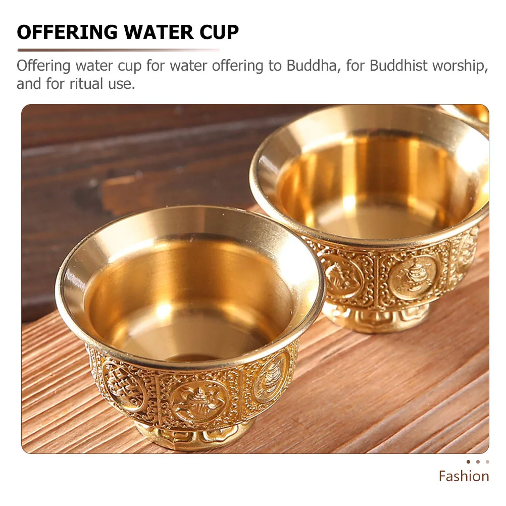 

Water Cup For Buddha Offering Household Ritual Use Decorative Delicate Offering Cup Buddhism Accessory Container