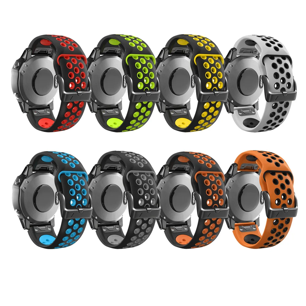 22 26มม.สำหรับ Garmin Fenix 7 7X 6 6X Pro 5 5X Plus สายรัดข้อมือซิลิโคน VERTIX 2/instinct 2/Forerunner 945 935 955นาฬิกา