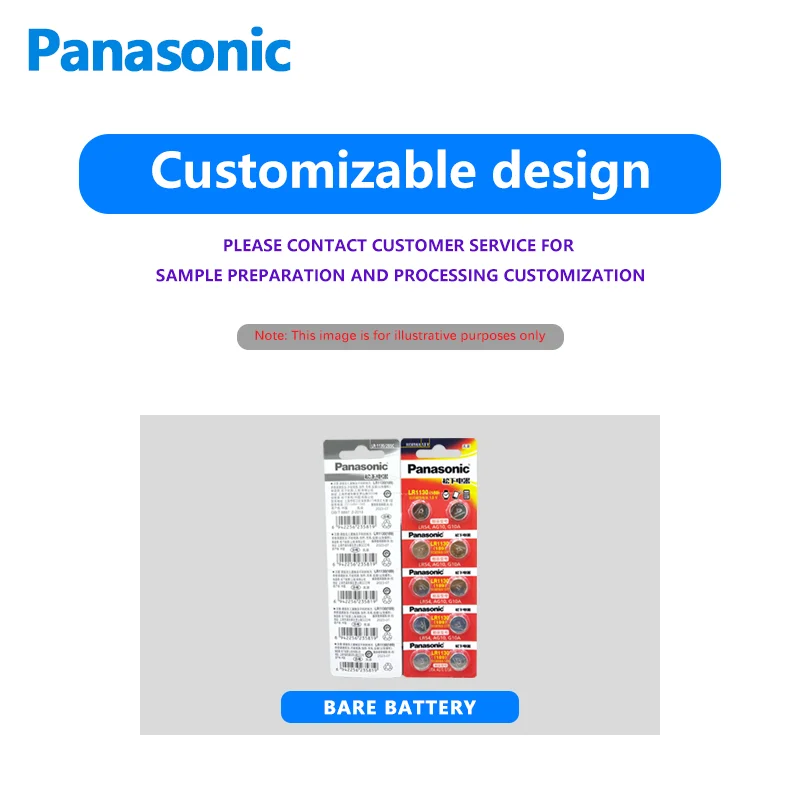 Panasonic-reloj electrónico LR1130, dispositivo con botón de 1,5 V, calculadora Casio alcalina 189, termómetro, bolígrafo láser, juguete, 10 unidades