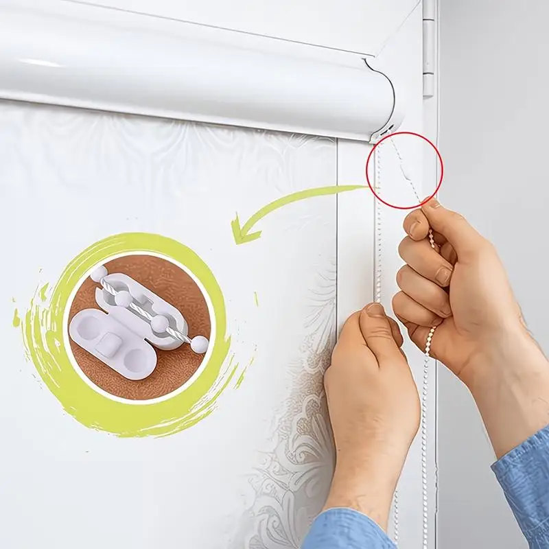 10/20 Stück Rolladen-Zugschnurverbinder und Vorhangkettenverbinder, geeignet für Vertikaljalousien, Schnur-Reparaturteile – Detail 3