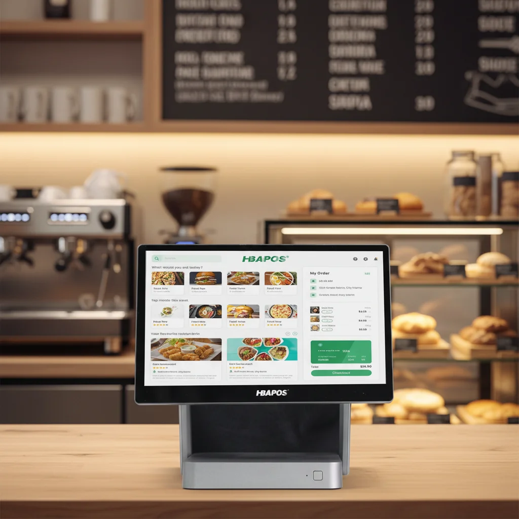 

ATV&UTVHBAPOS Wholesale Touch Screen POS System Desktop Aluminum Alloy Machine Pos for Restaurant